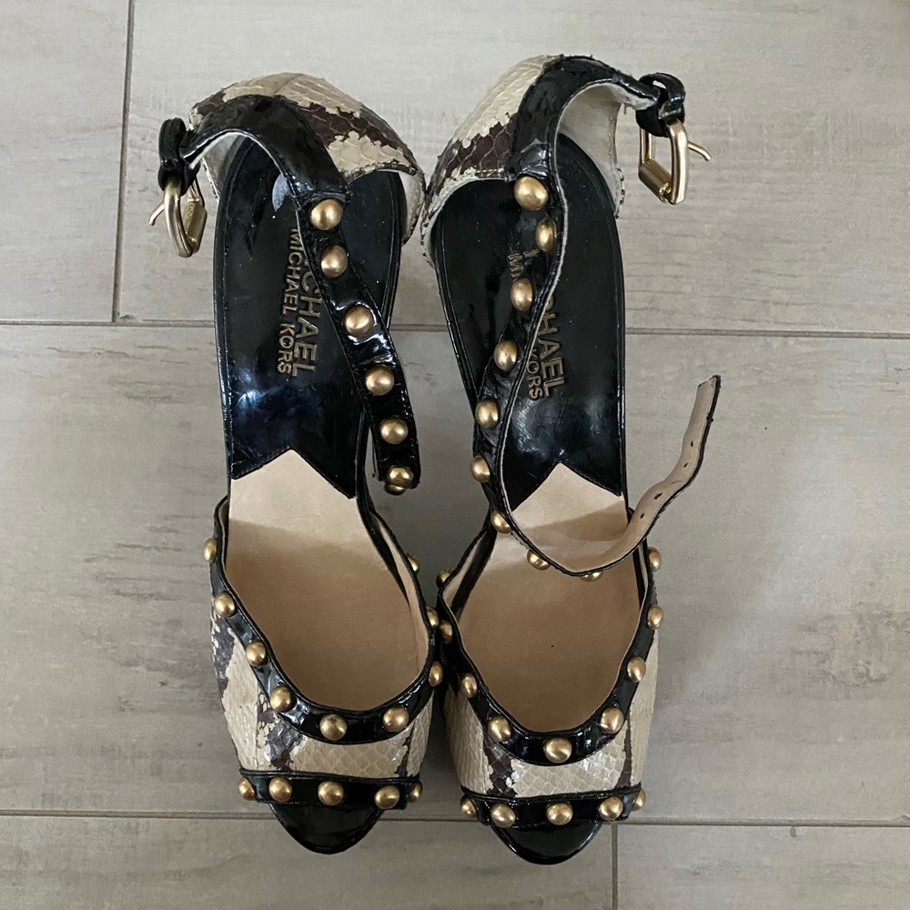 Snakeskin michael Kors women’s heels